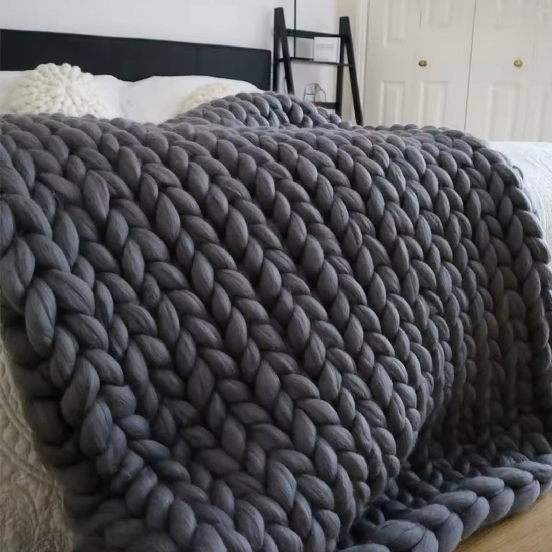 Handmade Chunky Blanket - Silva | Luxury Living Blanket