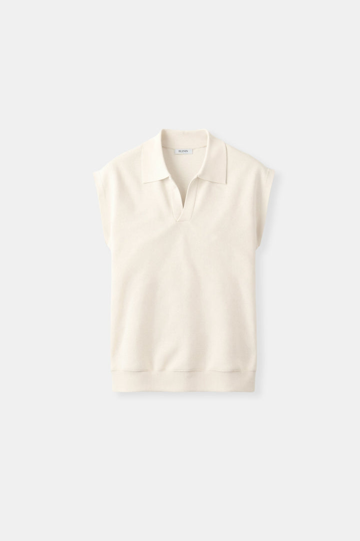 Old Money Elegant Solid Collared Neck Knitted Top