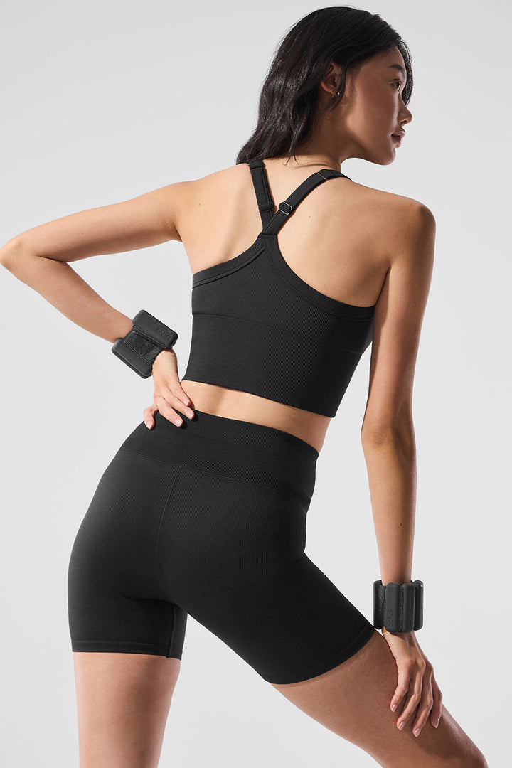 Seamless Ribbed Favorite Bra Tank - Black